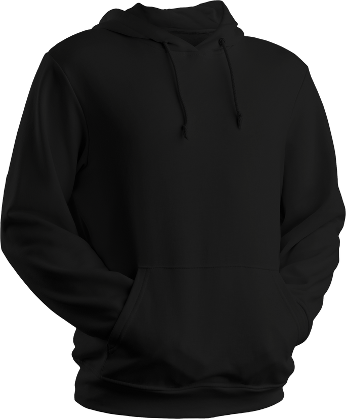 Black Hoodie Mockup 3D Rendering Png Universal Sweatshirt Isolated.